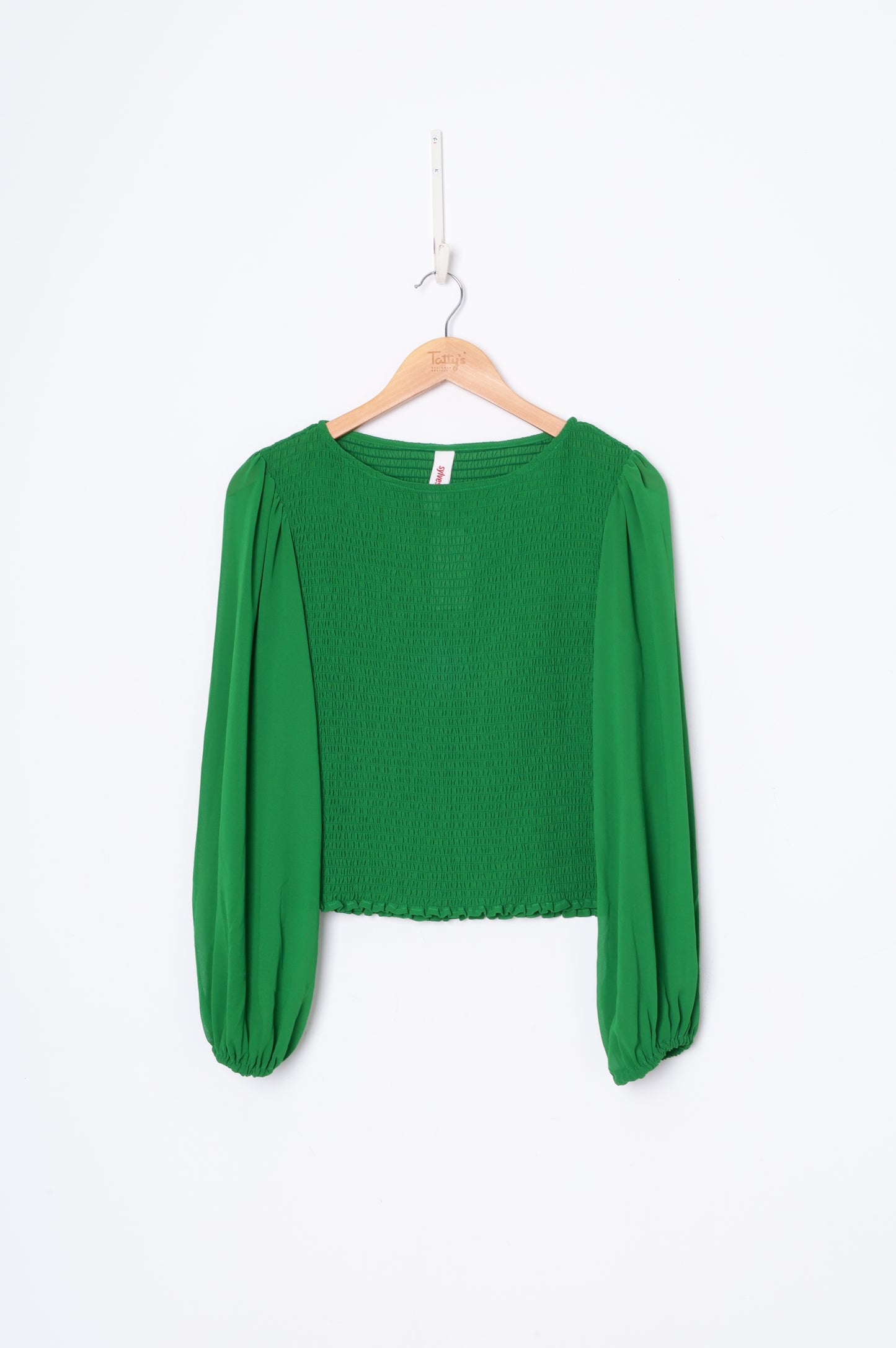 Sylvester Womens Green Blouse Size 8