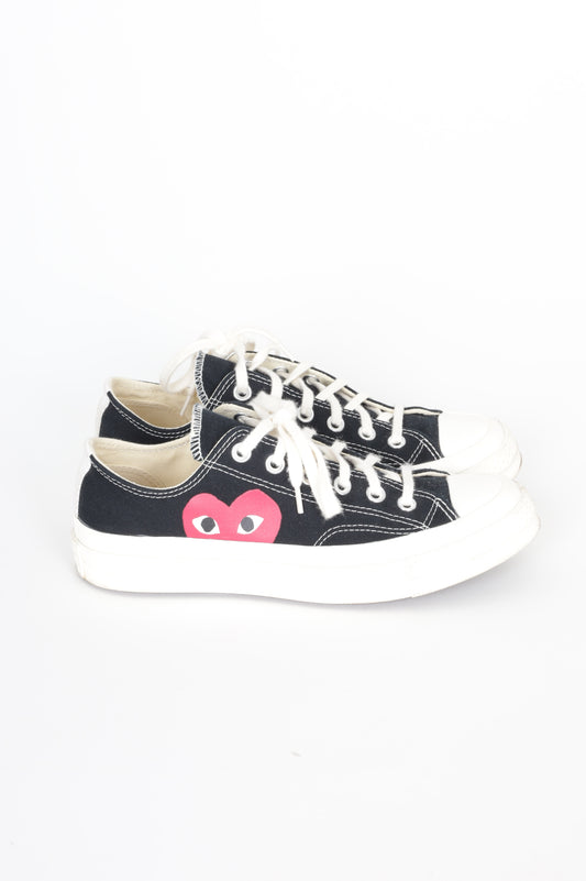 Comme Des Garcons Play Womens Black Sneakers Size EU 39