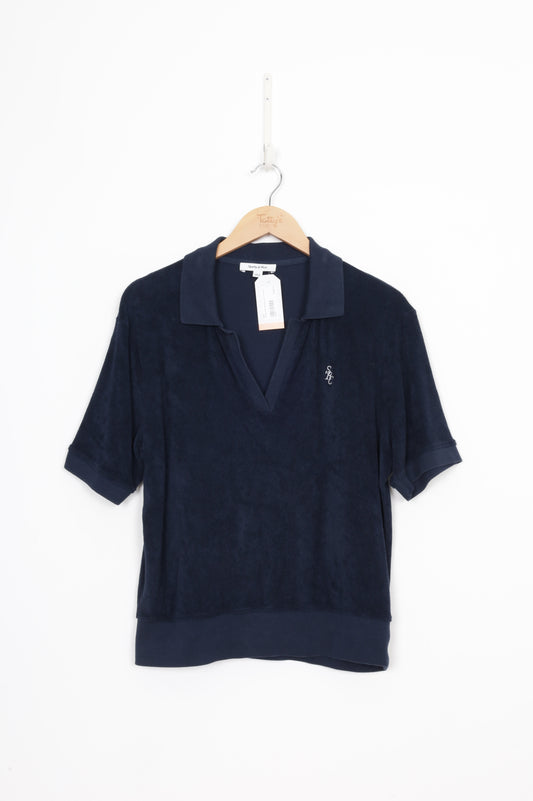 Sporty & Rich Womens Blue Top Size L