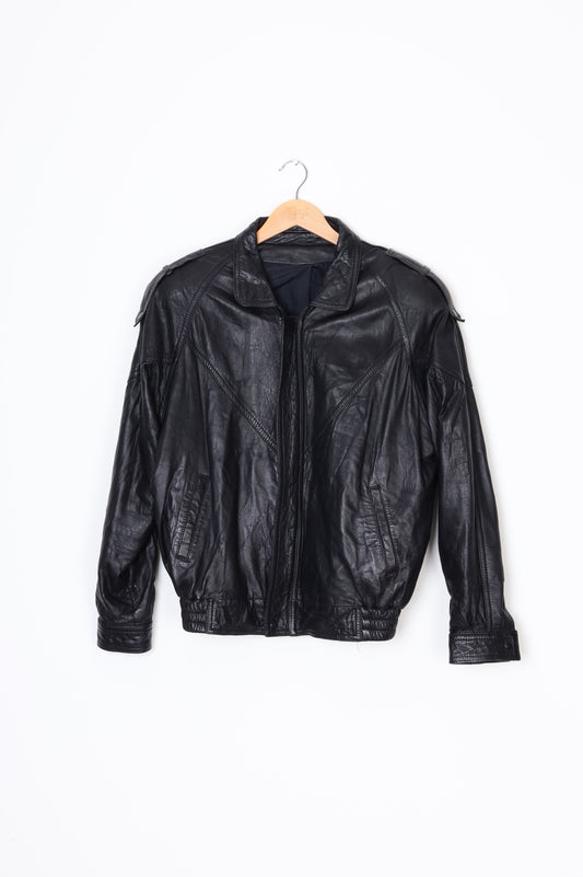 Leather Fashions Womens Black Jacket Size EU 42