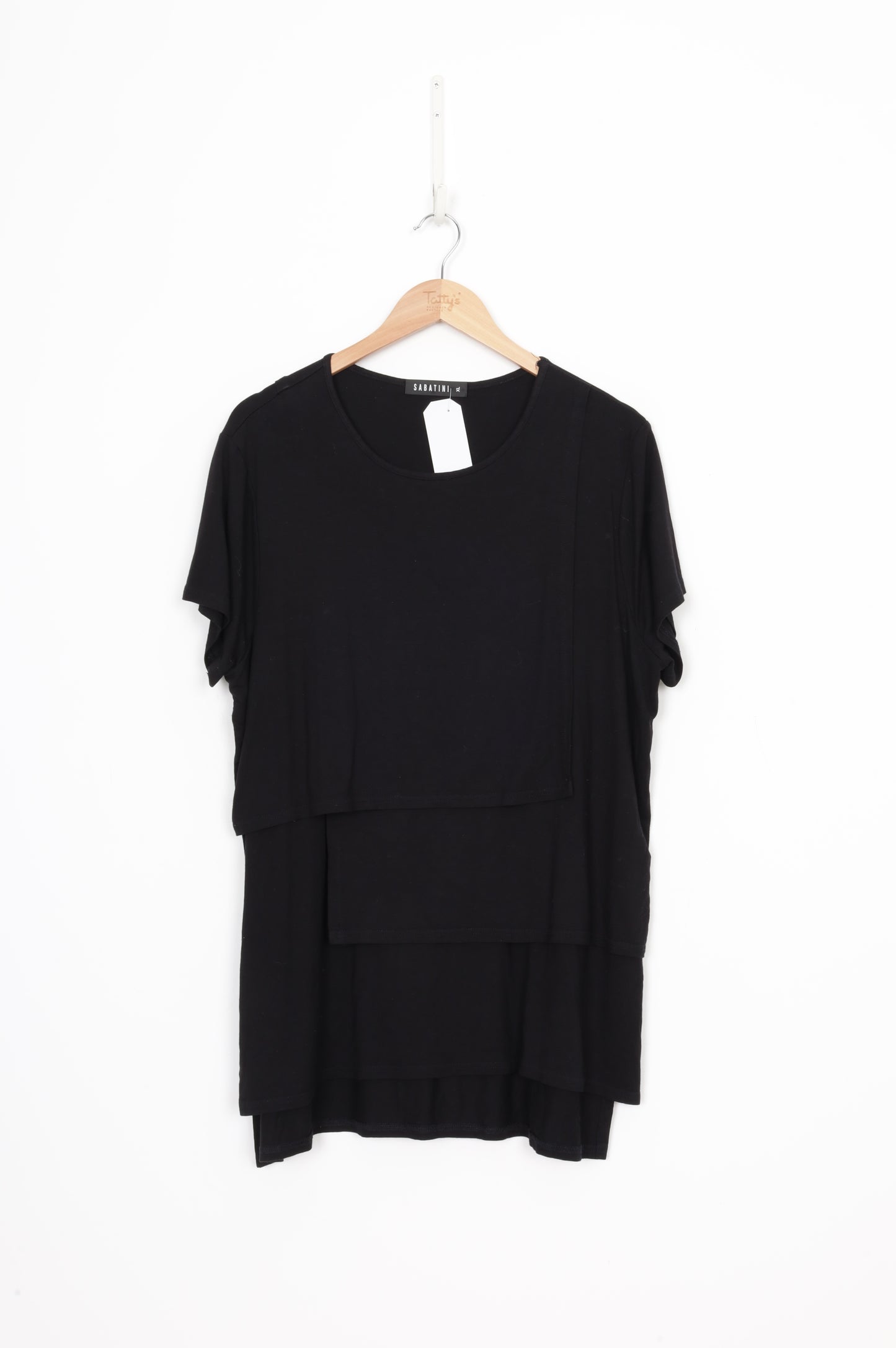 Sabatini Womens Black Top Size XL
