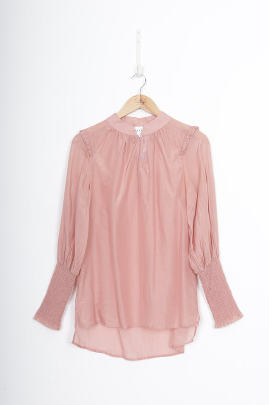 Bird & Knoll Womens Pink Blouse Size XS
