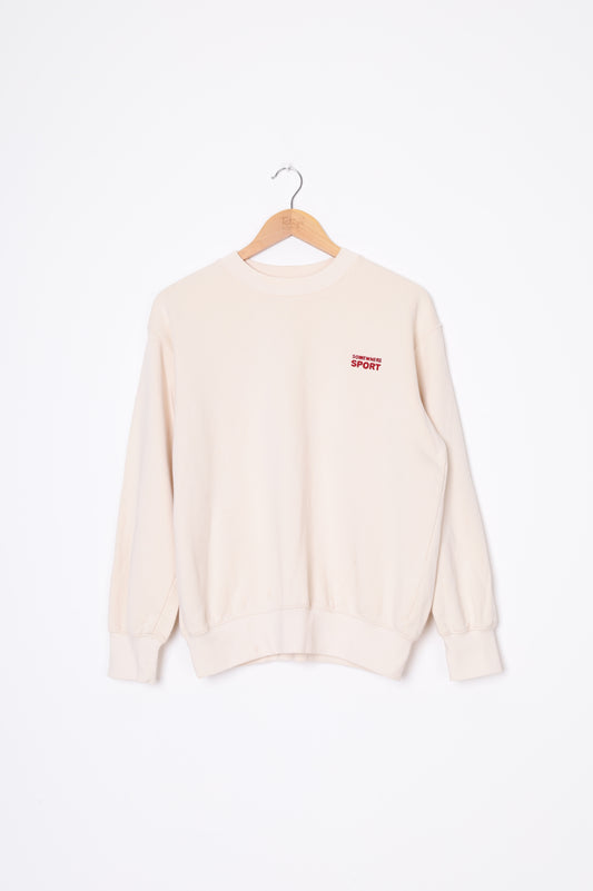 Maggie Marilyn Womens Cream Sweatshirt Size S