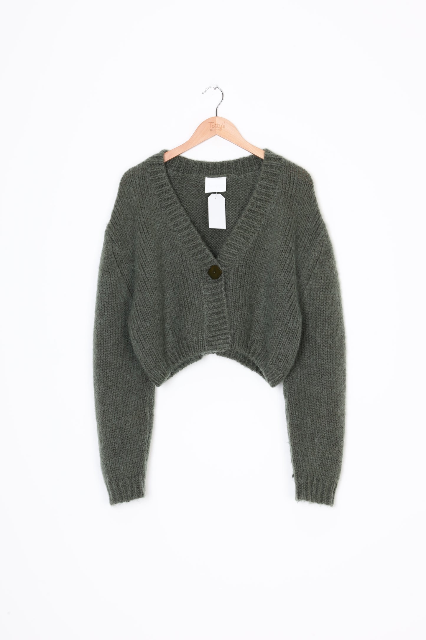Paris Georgia Womens Green Cardigan Size XS
