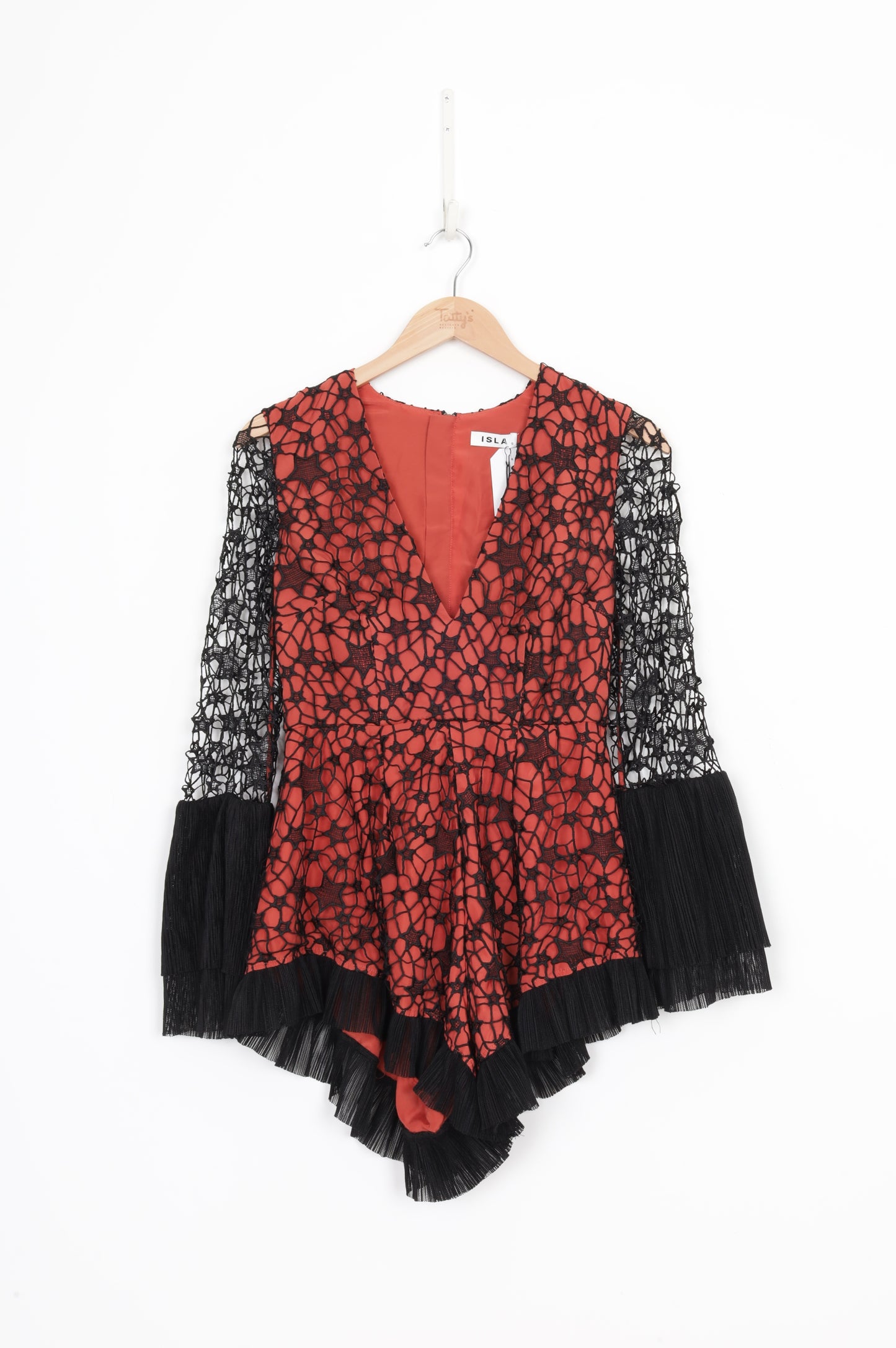 Isla Womens Orange Playsuit Size S