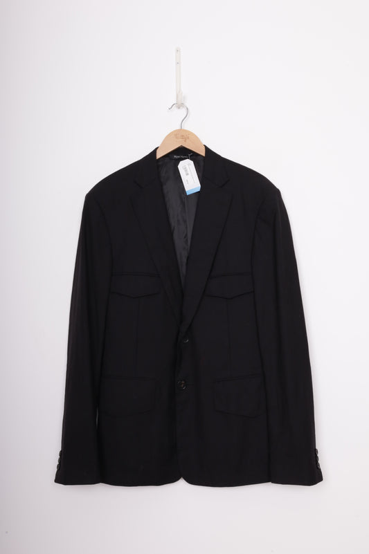 Wynn Hamlyn Womens Black Blazer Size M