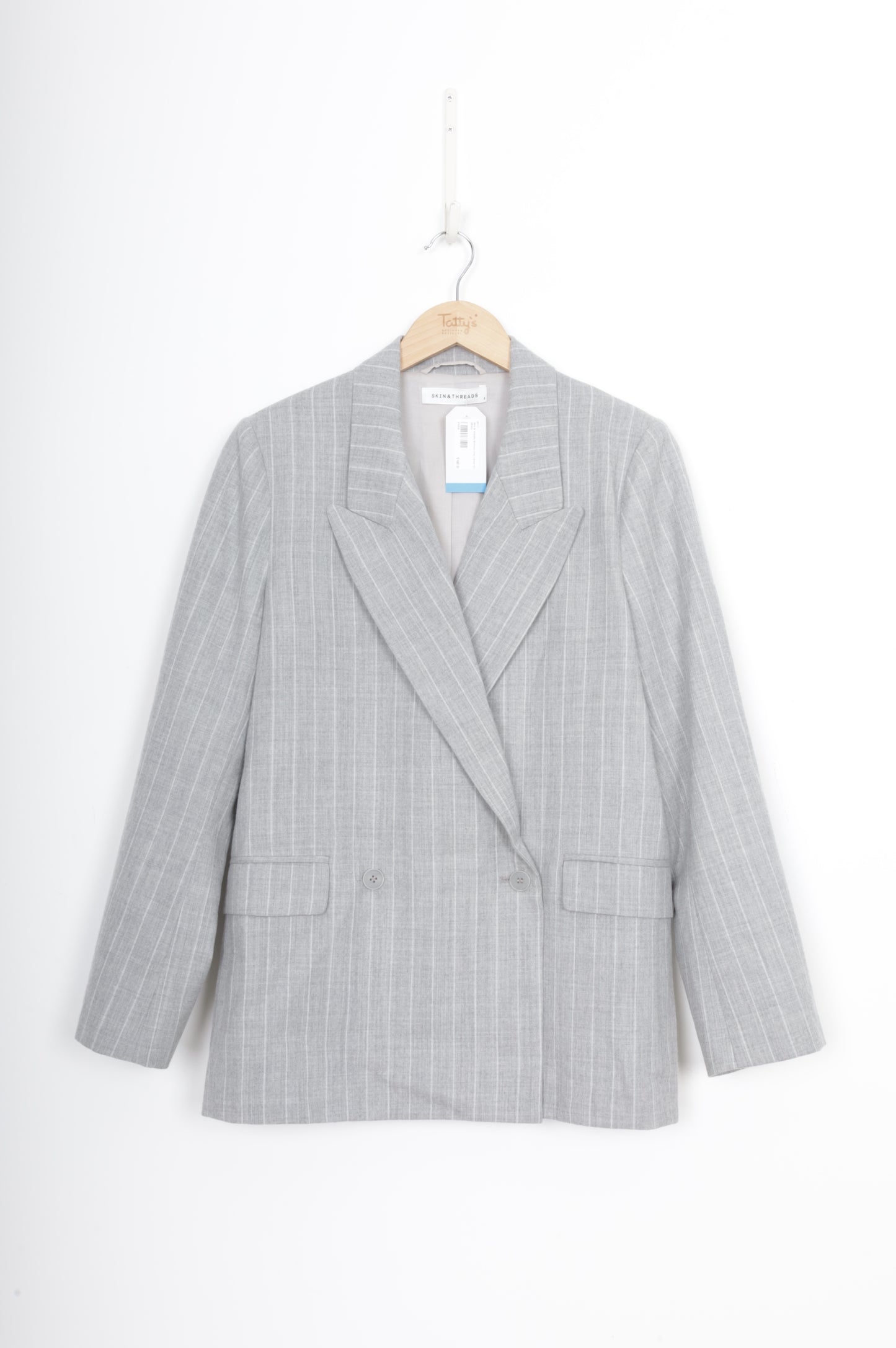 Skin & Threads Womens Grey Jacket Size 2