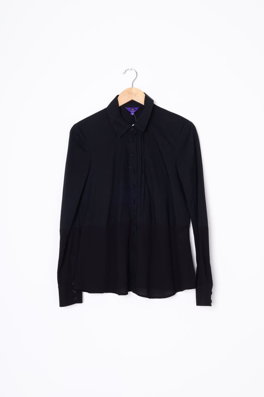 Cue Womens Black Shirt Size 8