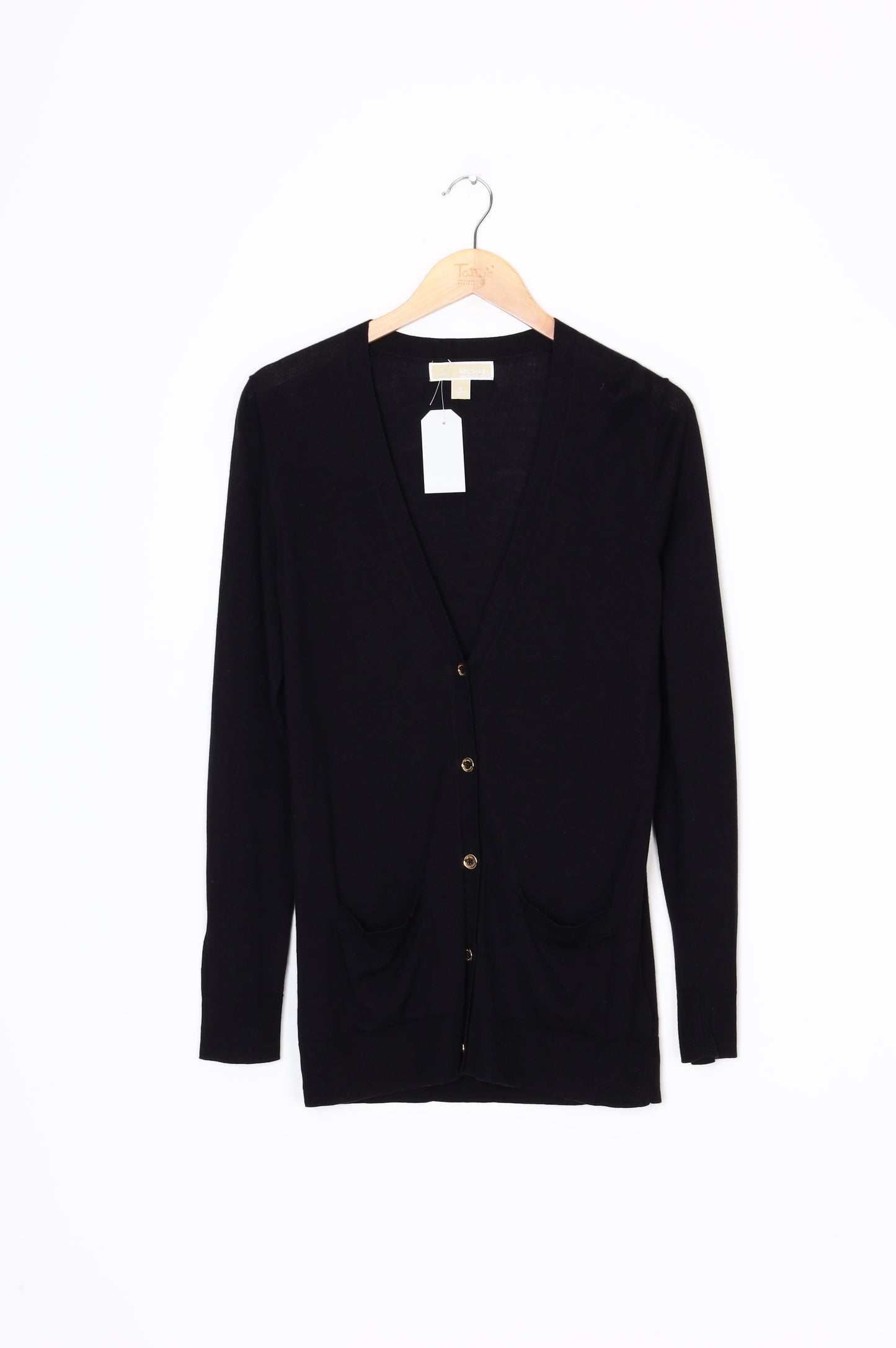 Michael Kors Womens Black Cardigan Size S