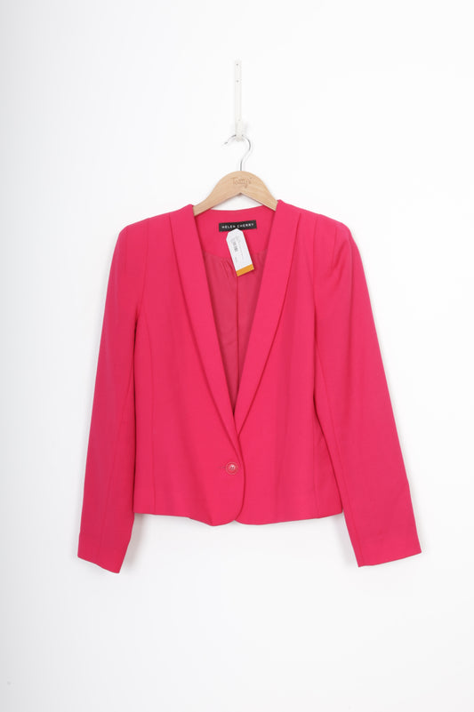 Helen Cherry Womens Pink Blazer Size M