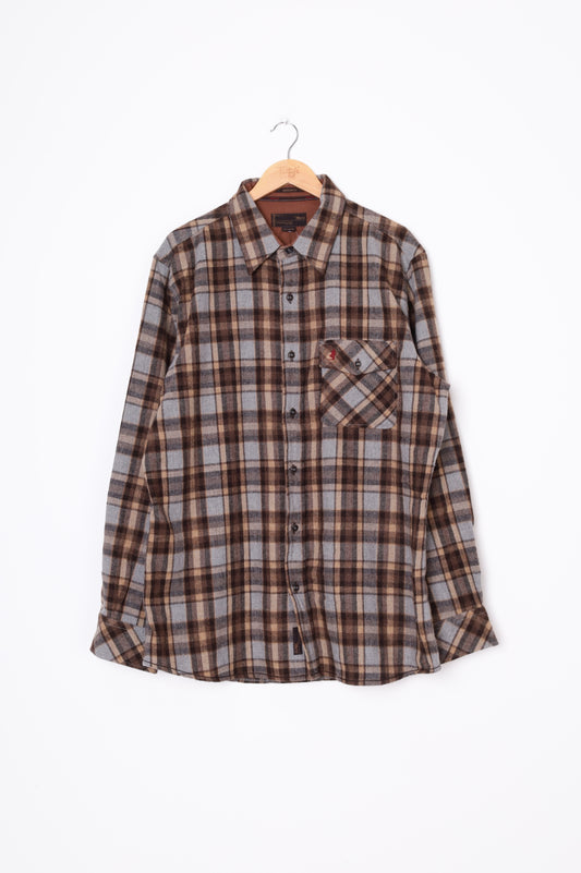 Marlboro Classics Mens Brown Shirt Size XXL