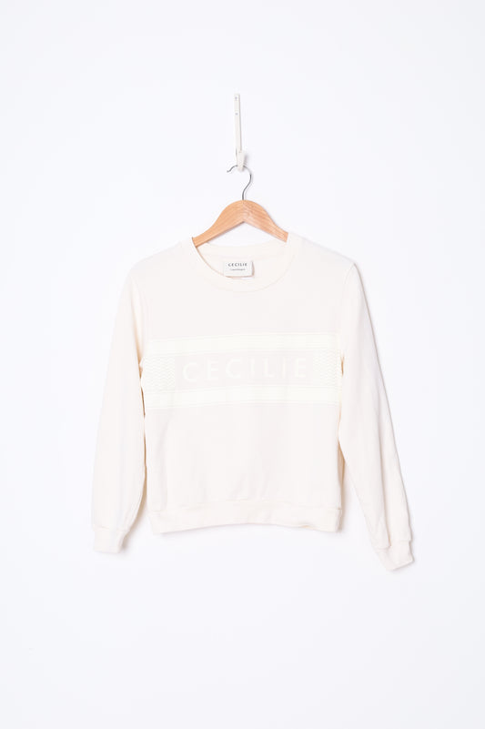 Cecilie Copenhagen Womens White Sweatshirt Size XS