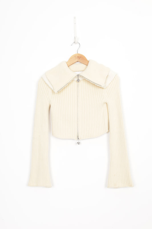 House of Sunny Womens Cream Jumper Size 6