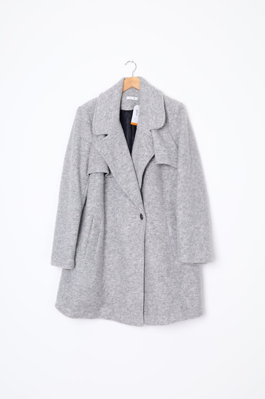 atelier R Womens Grey Coat Size 22