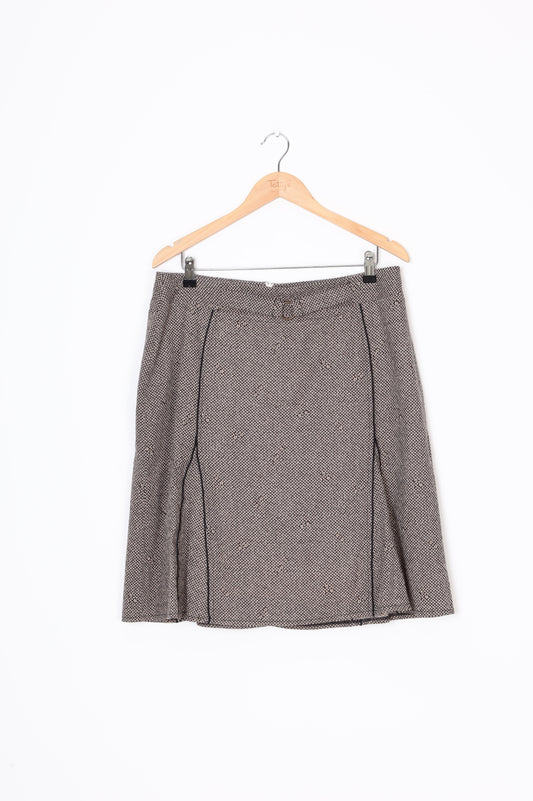 Andrea Moore Womens Brown Skirt Size 16