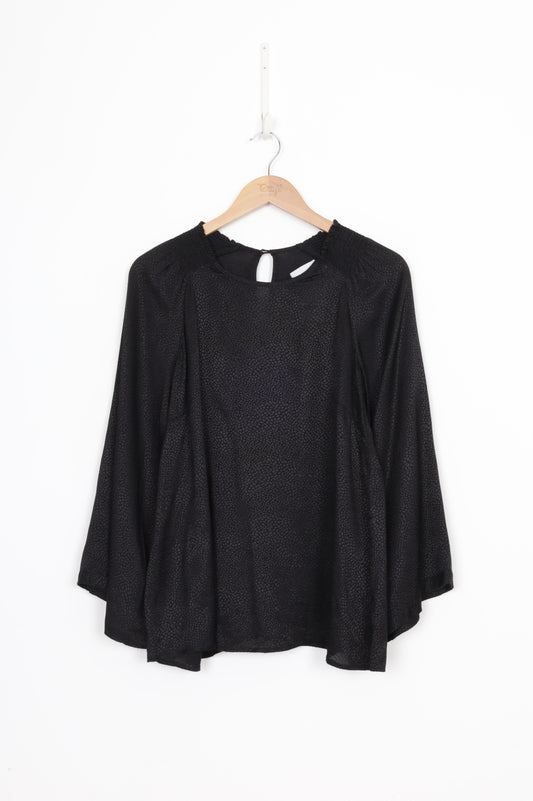 Blak Love Womens Black Top Size 8