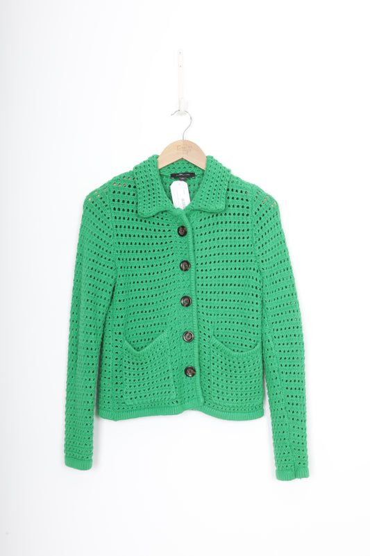 Ann Taylor Womens Green Cardigan Size S