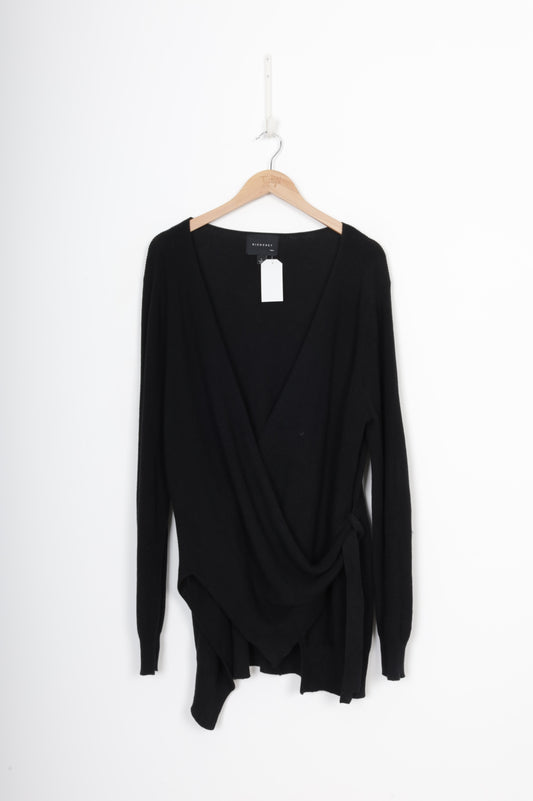 Ricochet Womens Black Cardigan Size L