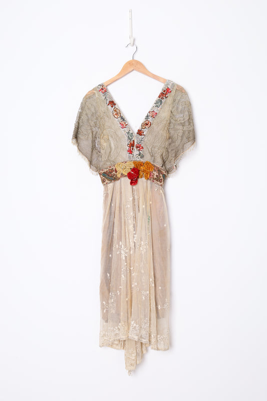 Mamie - vintage Womens Beige Dress Size S