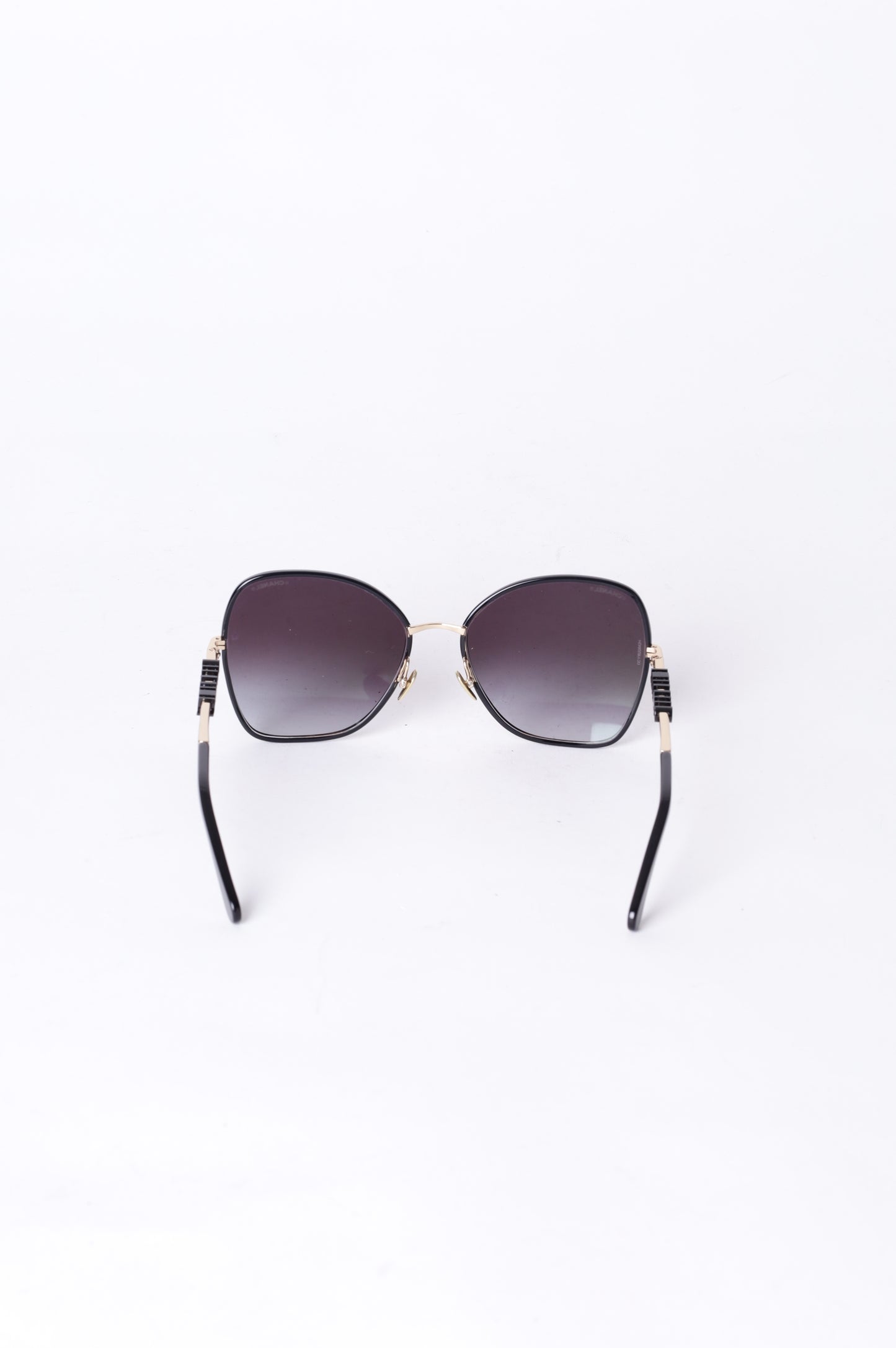 Chanel Womens Black Sunglasses Size O/S