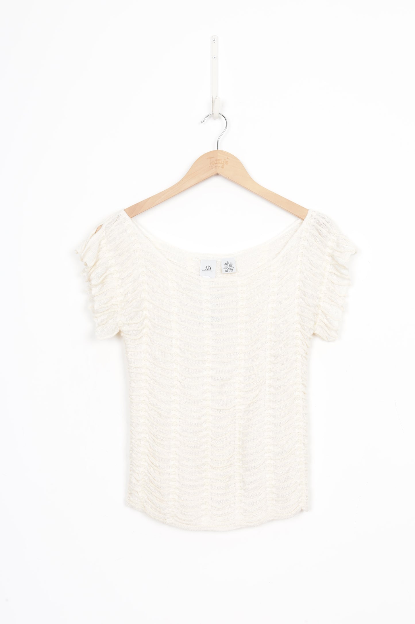 Armani Exchange Womens Cream Top Size L