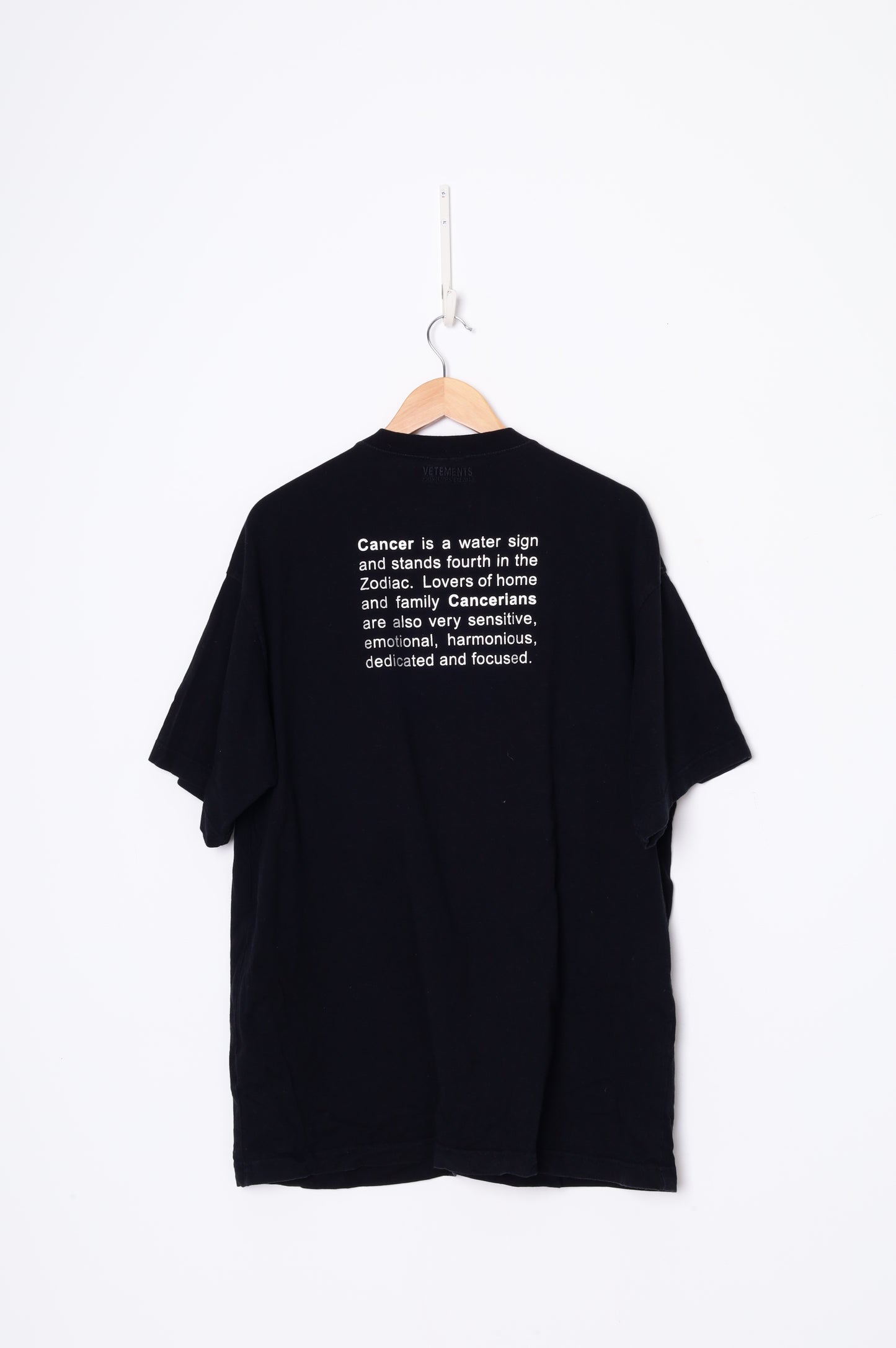 Vetements Mens Black T-shirt Size L