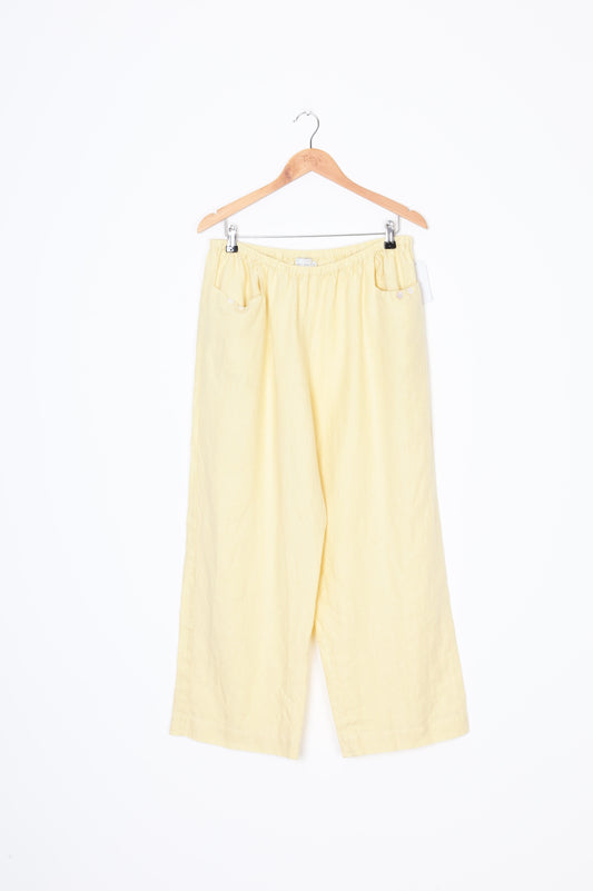 Deiji Studios Womens Yellow Pants Size XL