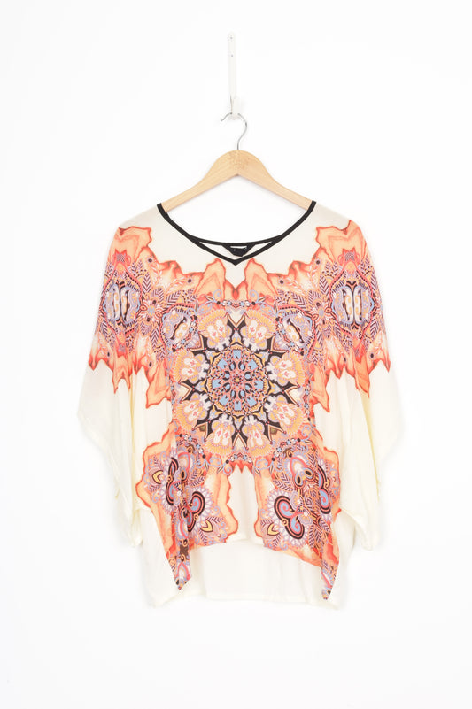 Verge Womens Cream Blouse Size S