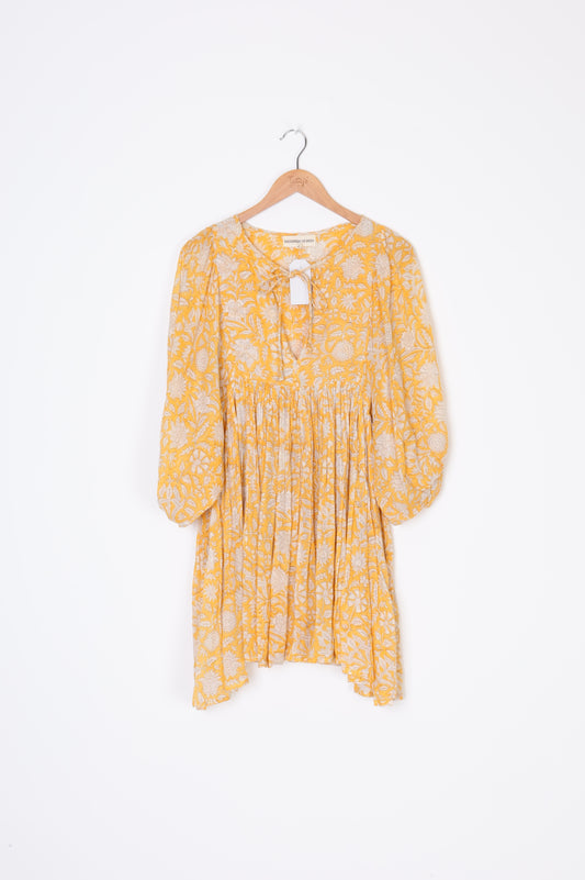 Daughters of India Womens Yellow Dress Size XS