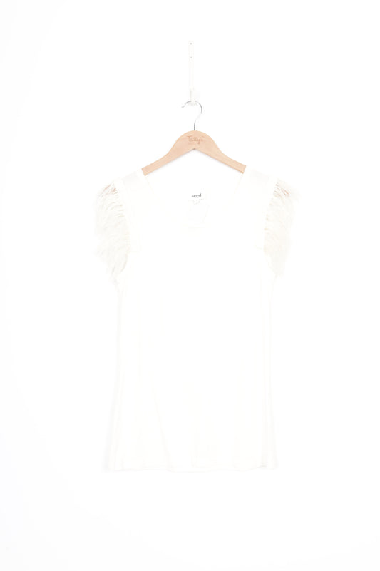 Seed Womens Cream Top Size M