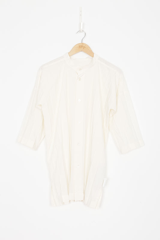 Homme Plisse Issey Miyake Mens White Shirt Size M