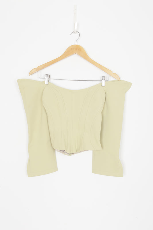 Paris Georgia Womens Green Top Size S