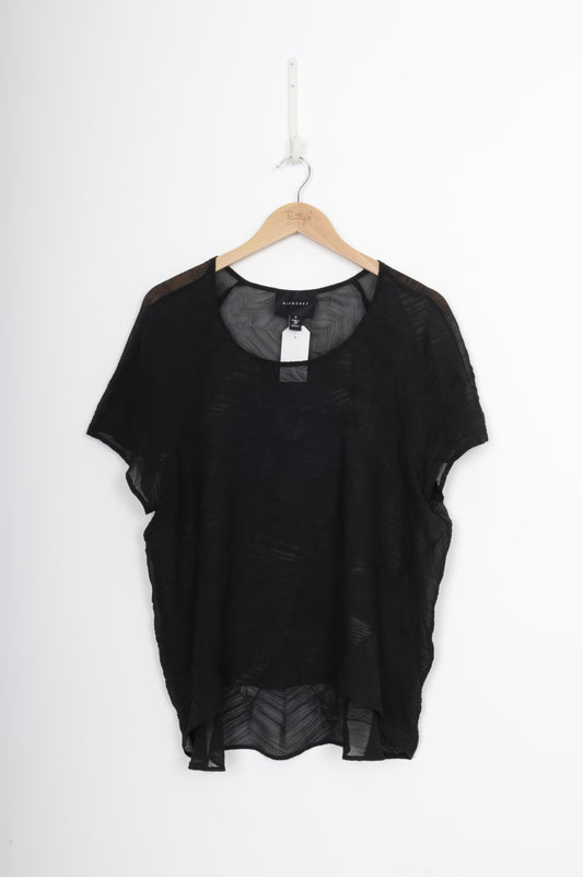 Ricochet Womens Black Top Size 8