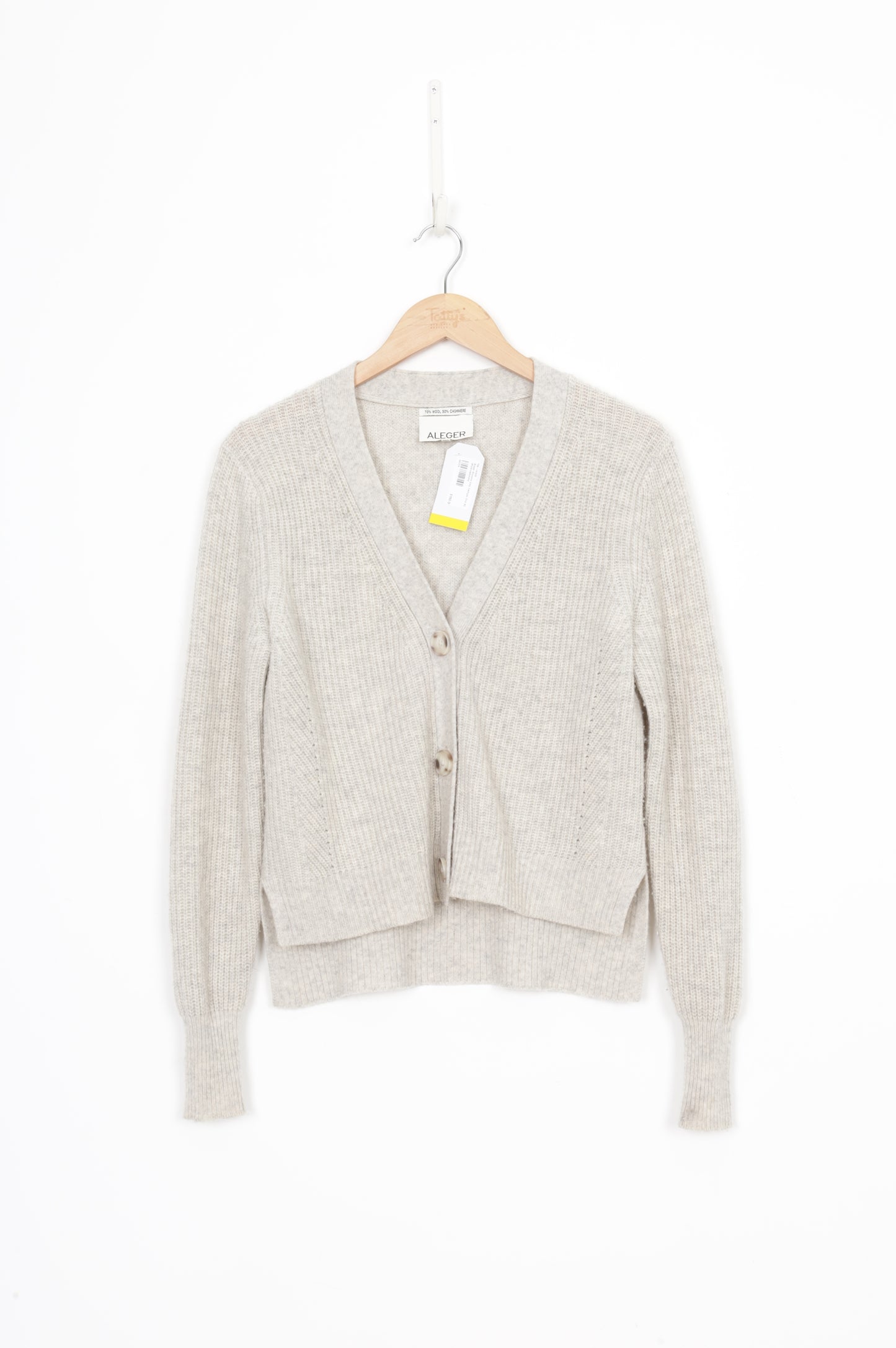 Aleger Womens Grey Cardigan Size XS