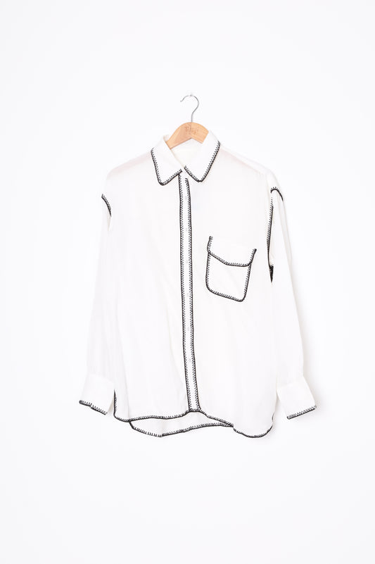 Superette Womens White Shirt Size 10