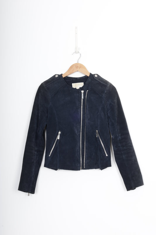 Michael Kors Womens Blue Jacket Size XS