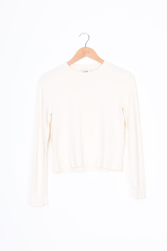Cos Womens Cream T-shirt Size XS