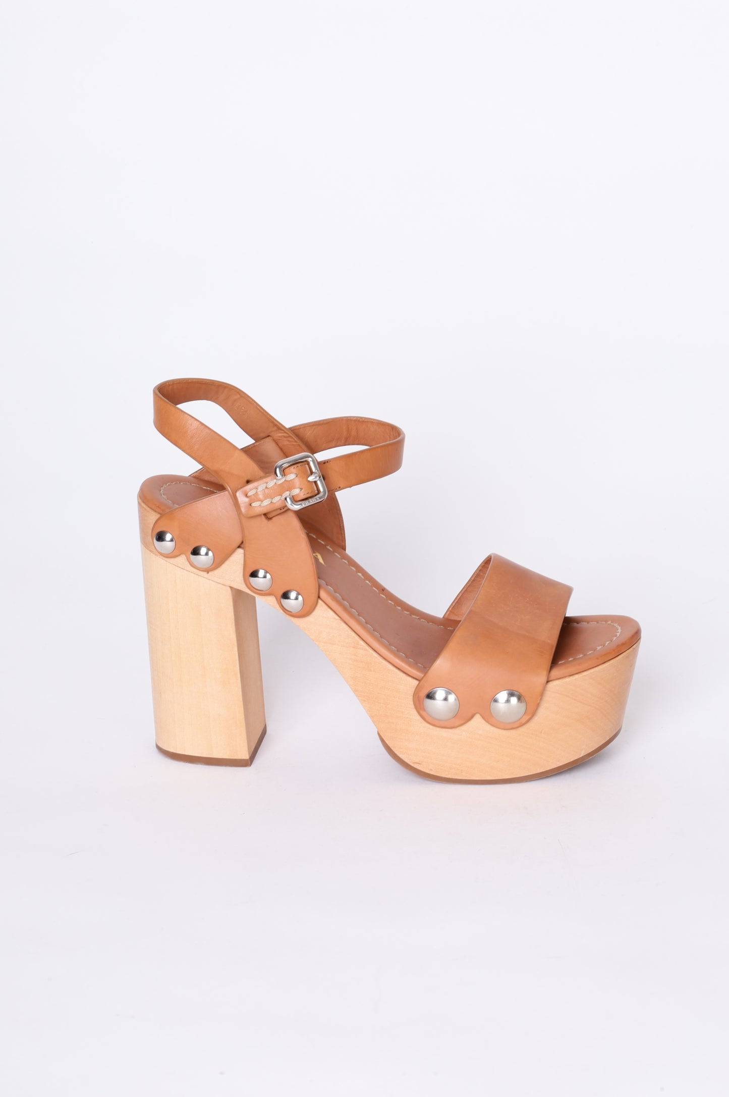 Prada Womens Brown Heels Size EU 38.5