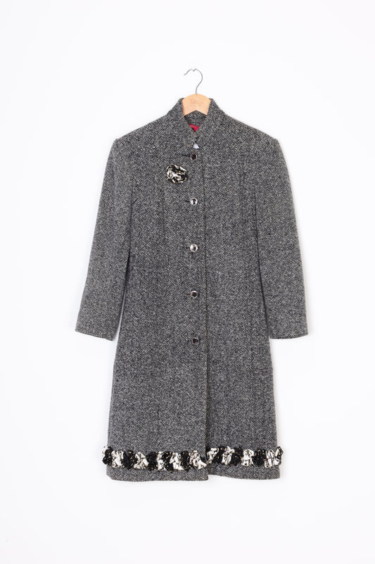 Yvonne Bennetti Womens Grey Coat Size 1