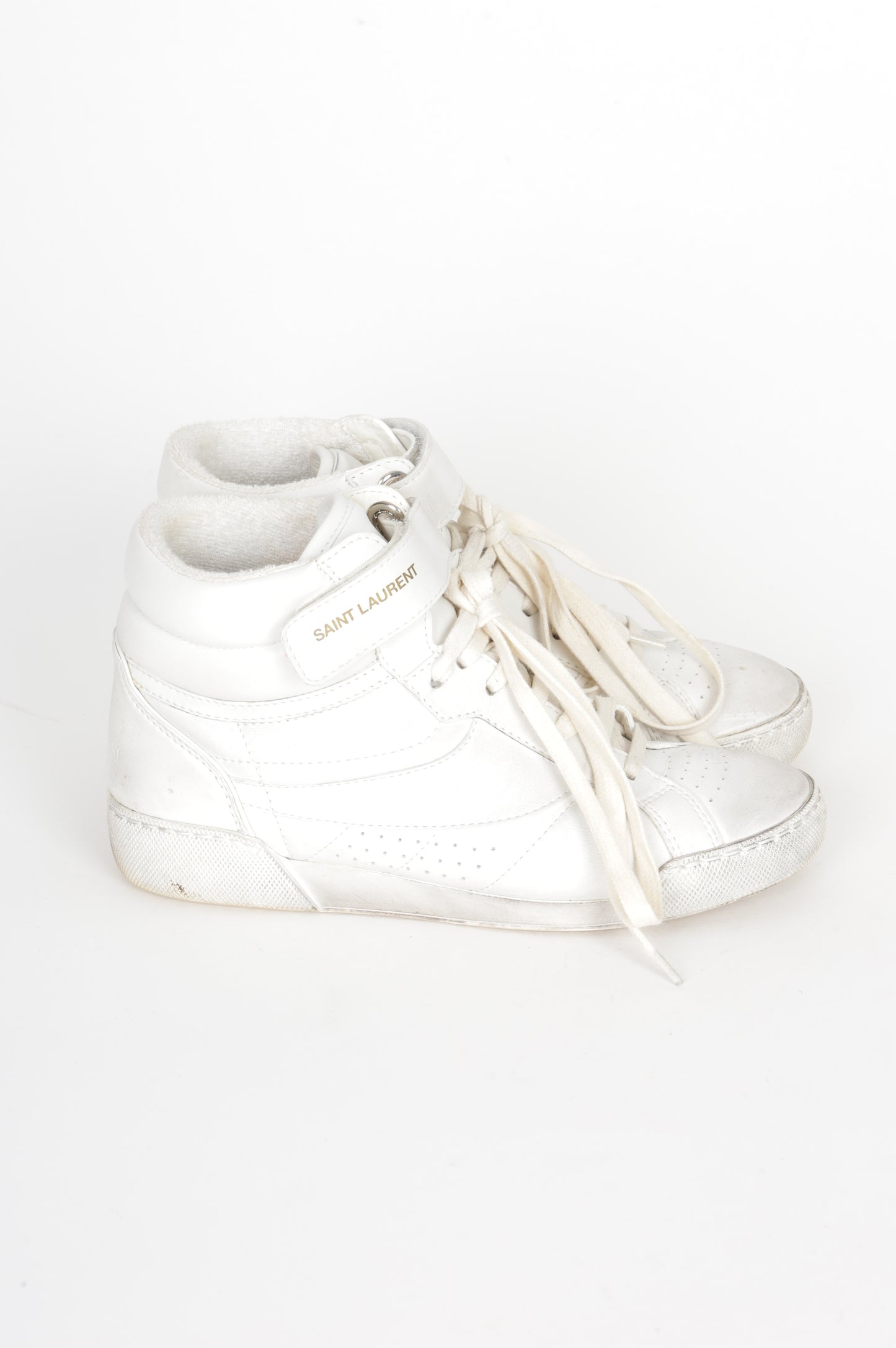 Saint Laurent Womens White Sneakers Size EU 35.5