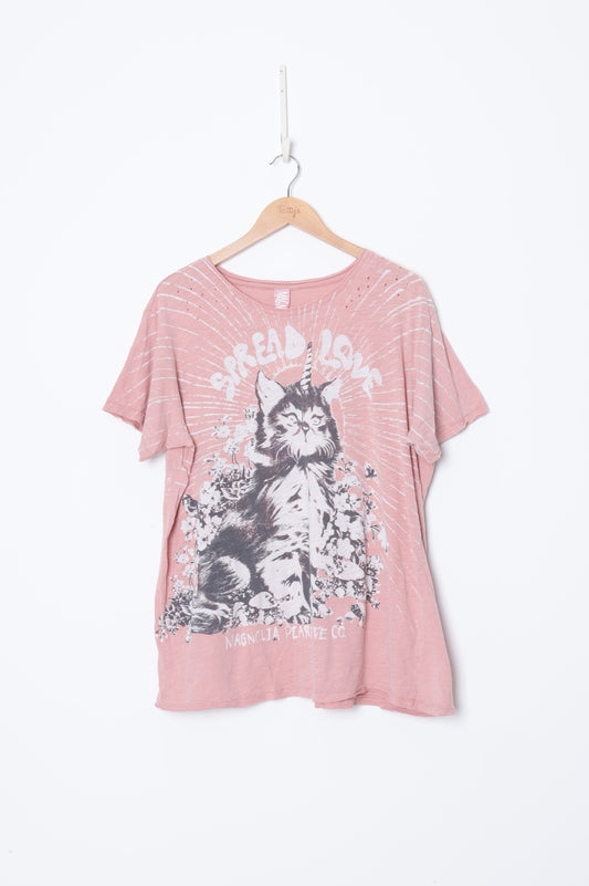 Magnolia Pearl Womens Pink T-shirt Size O/S