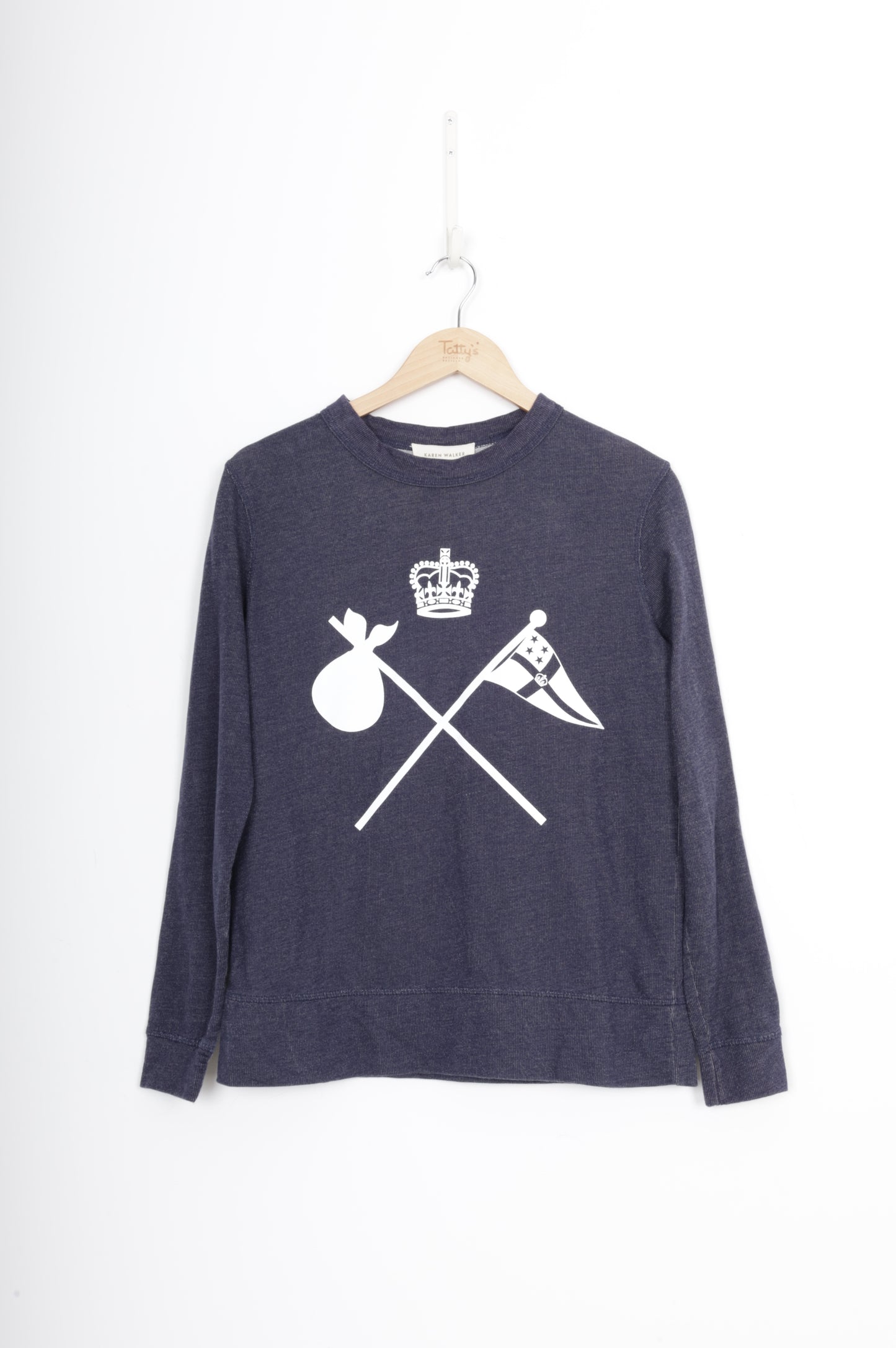 Karen Walker Womens Blue Sweatshirt Size 8
