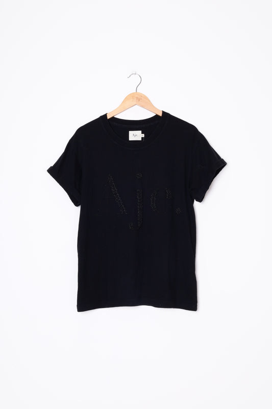 Aje Womens Black T-shirt Size S
