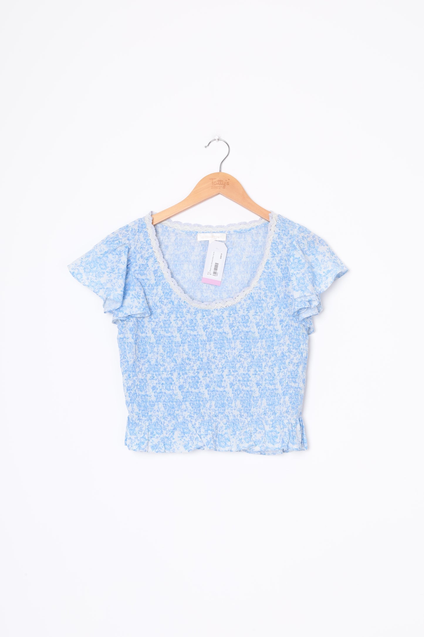 Love Shack Fancy Womens Blue Top Size M