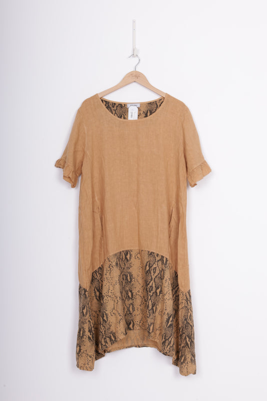 Helga May Womens Brown Dress Size L