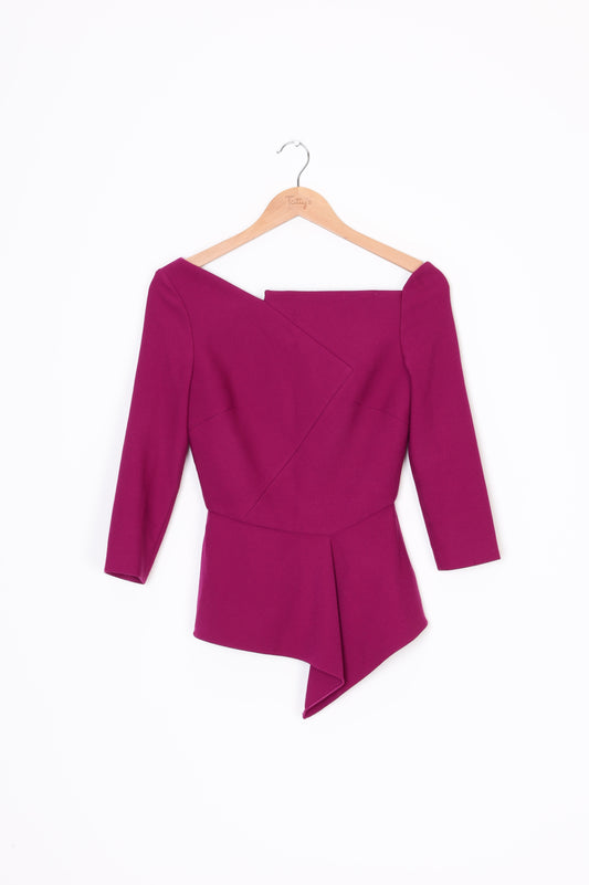 Roland Mouret Womens Purple Top Size 6