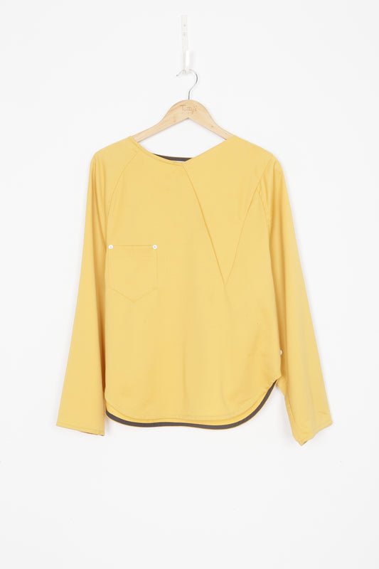 Vejas Maksimas Womens Yellow Top Size M