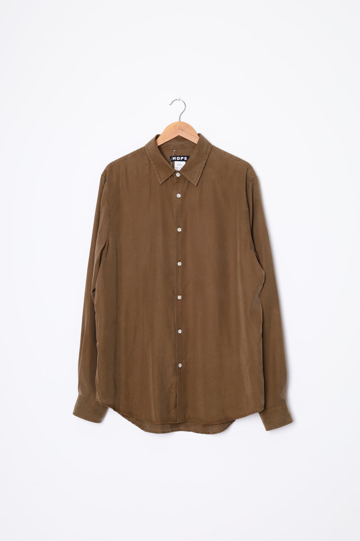 Hope Stockholm Mens Khaki Shirt Size 52