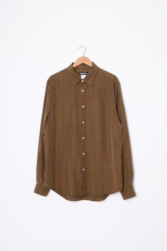 Hope Stockholm Mens Khaki Shirt Size 52