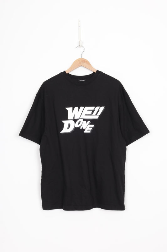We11done Mens Black T-shirt Size S